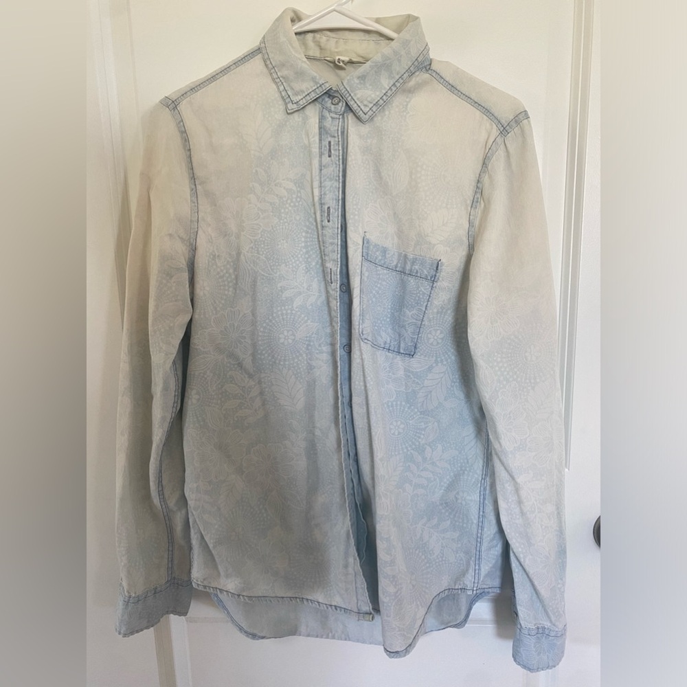 Womens floral “denim” shirt